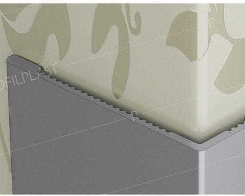Sarokélvédő alu eloxált matt ezüst 15x15mm 2,7m - Profilplast
