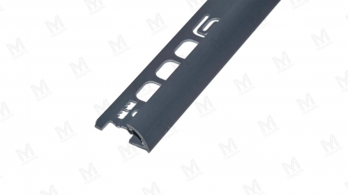 PVC pozitív élvédő profil 7mm 2,50m, sötétszürke - MárkaMix