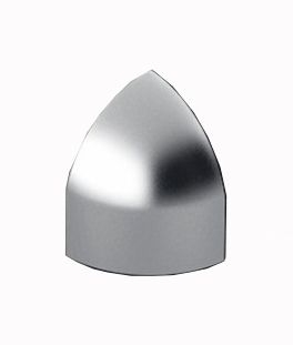 3-pontos végzáró íves élvédőhöz eloxált matt ezüst 10mm (2db) - Profilplast
